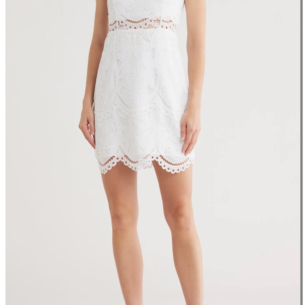 Lilly Pulitzer Risette Lace Dress in Resort White Palms Dress